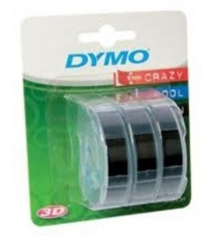 Dymo S0847730 3 pack  op zwart breedte 9 mm