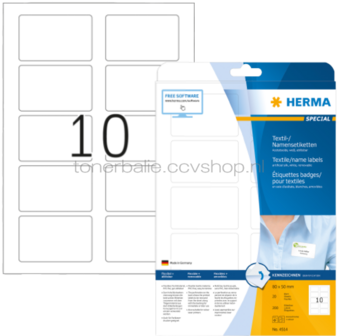 Herma 4514 Verwijderbare papieretiket 80 x 50 mm wit