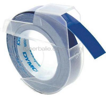 Dymo S0898140 embossing tape wit op blauw breedte 9 mm