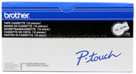 Brother TC201A zwart op wit breedte 12 mm