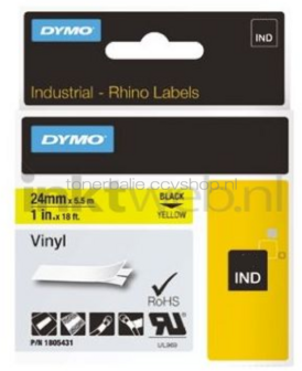 Dymo 1805431 zwart op geel breedte 24 mm