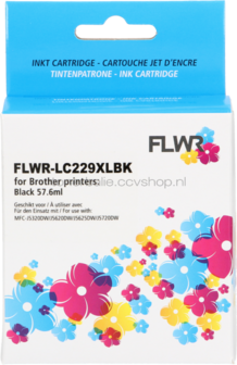FLWR Brother LC-229BK zwart
