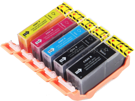FLWR Canon CLI-521 Multipack zwart en kleur