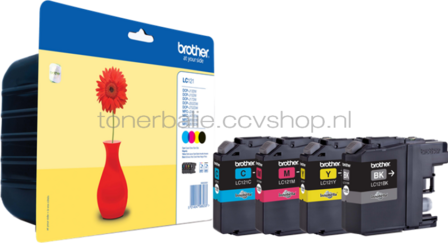 Brother LC-121 4-pack zwart en kleur