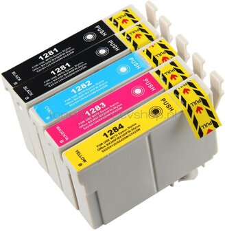 FLWR Epson T1285 Multipack zwart en kleur