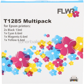 FLWR Epson T1285 Multipack zwart en kleur