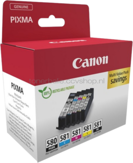 Canon CLI-581 5-Pack zwart en kleur