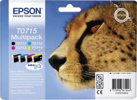 Epson T0715 multipack zwart en kleur