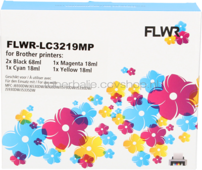 FLWR Brother LC-3219XL Multipack zwart en kleur