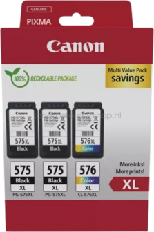 Canon PG-575XL 2x/CL-576XL Multipack zwart en kleur