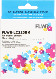 FLWR Brother LC-223BK zwart