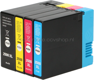 FLWR Canon PGI-2500XL Multipack zwart en kleur