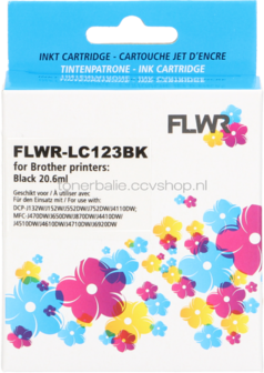 FLWR Brother LC-123 zwart