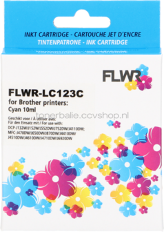 FLWR Brother LC-123 cyaan
