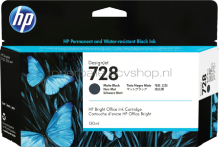 HP 728 mat zwart