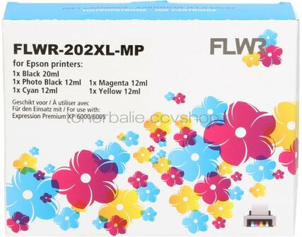 FLWR Epson 202XL Multipack zwart en kleur