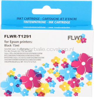 FLWR Epson T1291 zwart