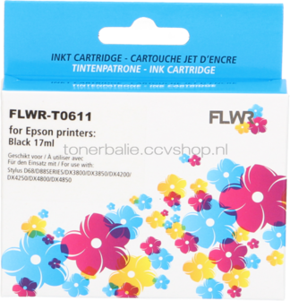 FLWR Epson T0611 zwart