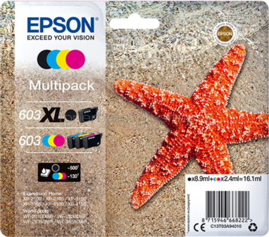 Epson 603XL / 603 zwart en kleur