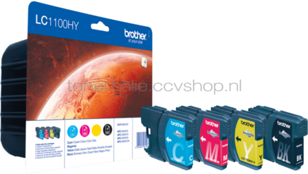 Brother LC-1100HY Multipack zwart en kleur