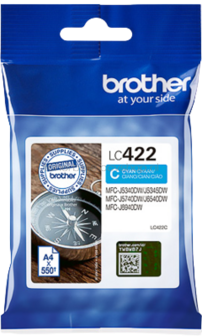 Brother LC-422 cyaan