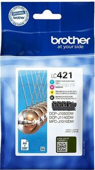 Brother LC-421 Multipack 4-pack zwart en kleur