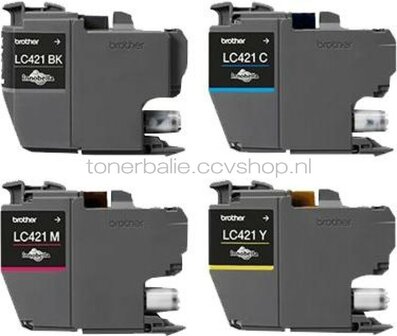 Brother LC-421 Multipack 4-pack zwart en kleur