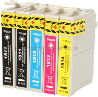 FLWR Epson 18XL Multipack zwart en kleur
