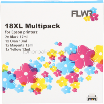 FLWR Epson 18XL Multipack zwart en kleur