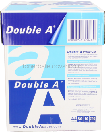 Double A Premium A4 Papier 10 pakken 250 vellen (80 grams) wit