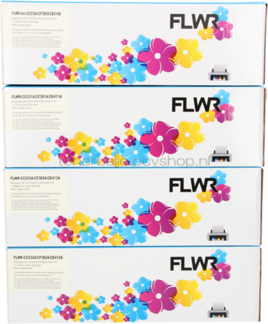 FLWR HP 305A 4-pack zwart en kleur