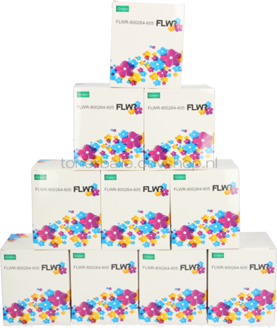 FLWR Zebra 10-pack verzendetiketten 102 mm x 150 mm  groen