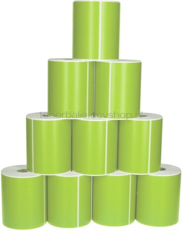 FLWR Zebra 10-pack verzendetiketten 102 mm x 150 mm  groen