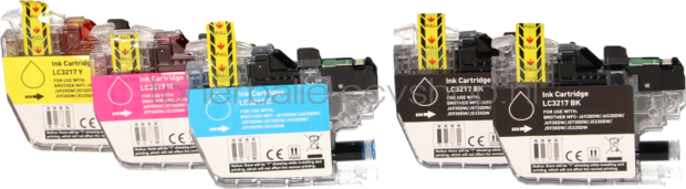 FLWR Brother LC-3217 Multipack zwart en kleur