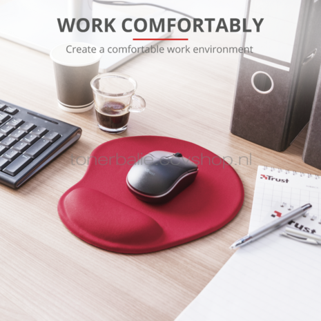 Trust BigFoot ergonomische muismat rood