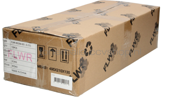 FLWR Zebra verzendetiketten 10-Pack 102 mm x 210 mm  wit