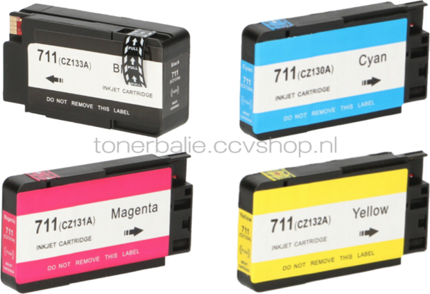Huismerk HP 711 multipack zwart en kleur