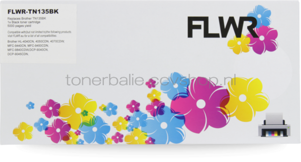 FLWR Brother TN-135BK zwart
