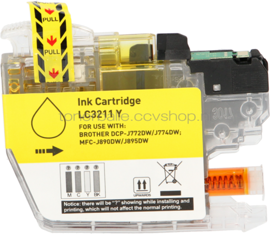 Huismerk Brother LC-3211 geel