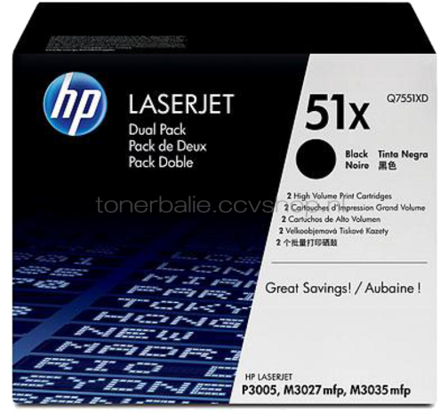 HP 51XD 2-pack zwart