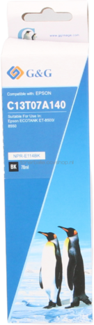 FLWR Epson 114 Inktfles zwart