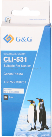 FLWR Canon CLI-531BK zwart