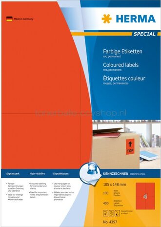 Herma 4397 100x105MM rood