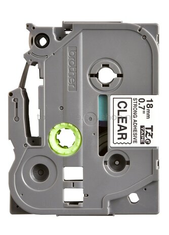 Brother TZE-S141 Sterk klevend zwart op transparant breedte 18 mm