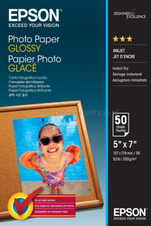 Epson S042545 fotopapier Glans | 13x18 | 200 gr/m² 1 stuks