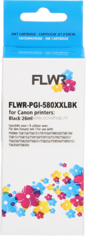 FLWR Canon PGI-580XXL zwart