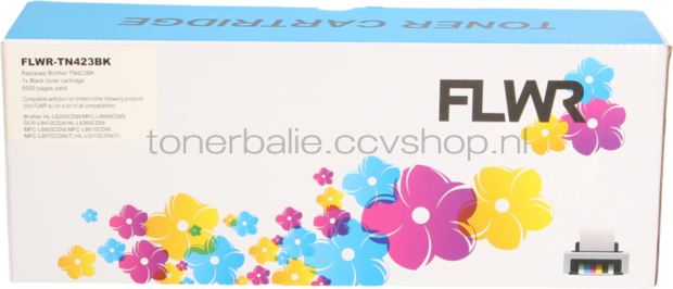 FLWR Brother TN-423 zwart