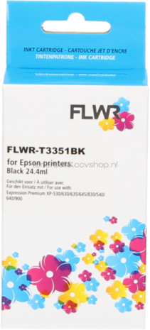 FLWR Epson 33XL (T3351) zwart