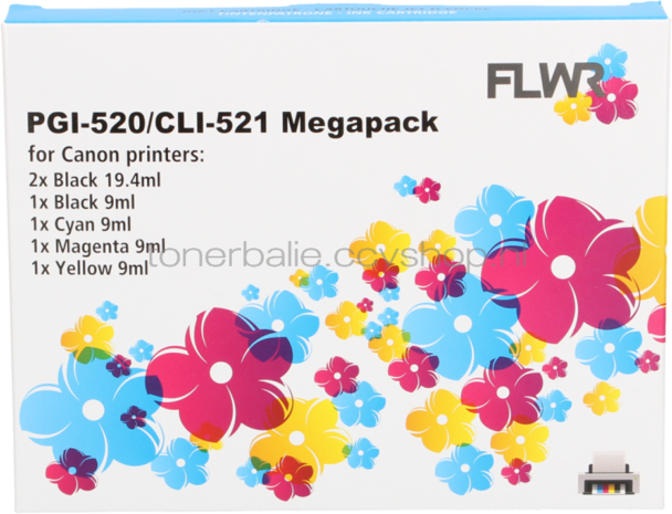 FLWR Canon PGI-520 / CLI-521 Megapack