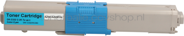 FLWR Oki C332 / MC363 cyaan